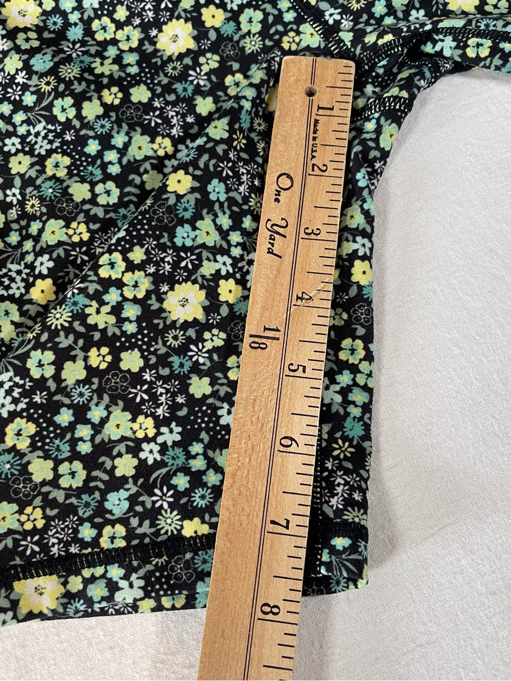 Senita Athletics Black Floral High-Rise Bike Shorts with Mint & Yellow Women’s S - Picture 8 of 8